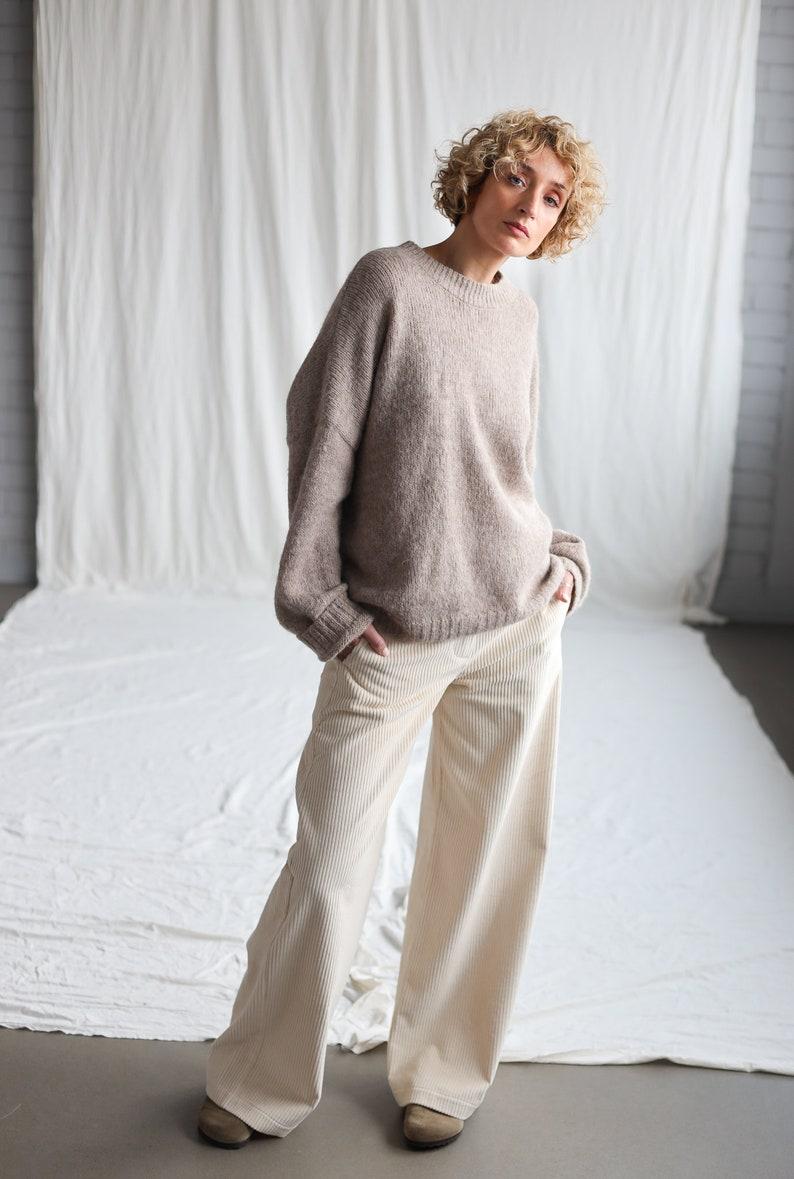 Etsy Ballooned Leg Wide Wale Ivory Cord Pants • OFFON CLOTHING