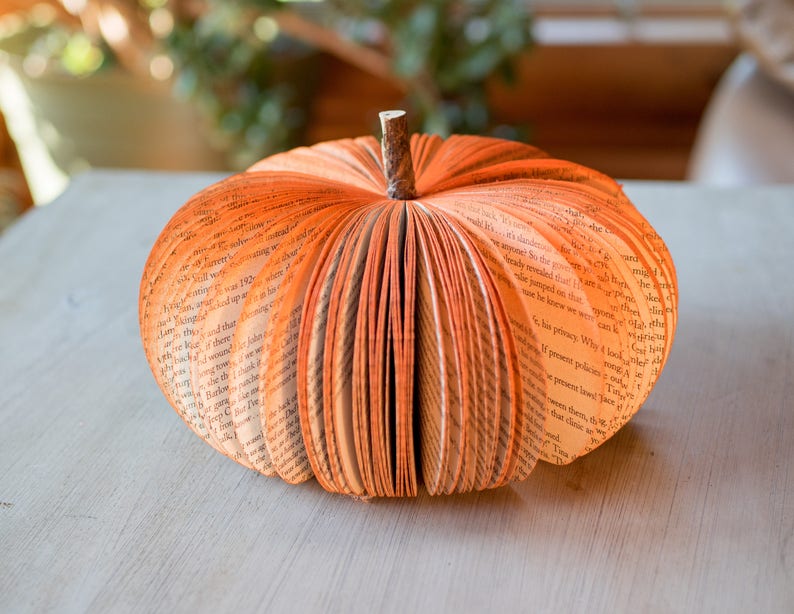 Etsy Book Pumpkins-Fall Decor-Thanksgiving Table Decor-Halloween Decor-Thanksgiving Decor-Fall Pumpkin-Autumn Decor-Cottage Core Decor