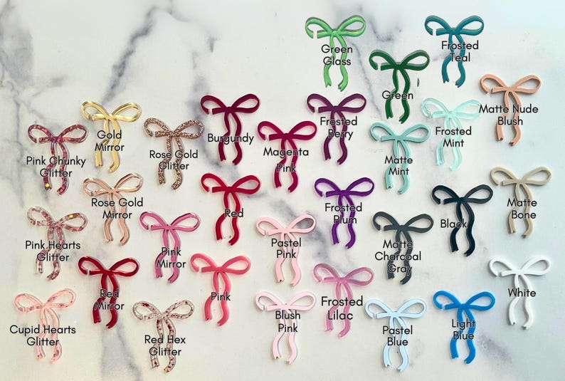 Etsy Bow Drink Clip Acrylic Bow Drink Tag Bow Drink Marker Coquette Drink Clip Coquette Drink Tag Baby Shower Bridal Shower Birthday