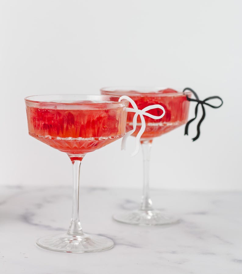 Etsy Bow Drink Clip Acrylic Bow Drink Tag Bow Drink Marker Coquette Drink Clip Coquette Drink Tag Baby Shower Bridal Shower Birthday