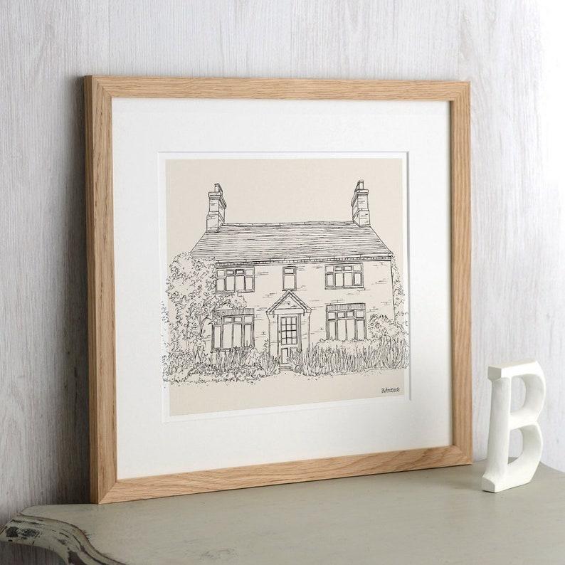 etsy Custom Hand-Drawn House Pencil Sketch – Personalized Home Illustration for Housewarming Anniversary and New Home Gifts Drawing Portrait US