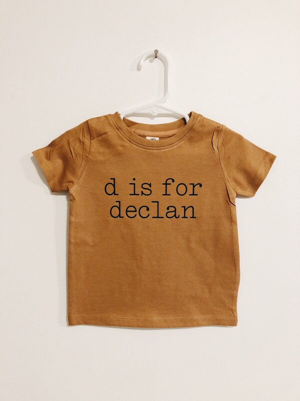 Etsy Custom Name Baby/Kids T Shirt Organic Clothes Unisex Clothing Baby Shower Gift Gender Neutral Kids Shirt Child Gift Back To School