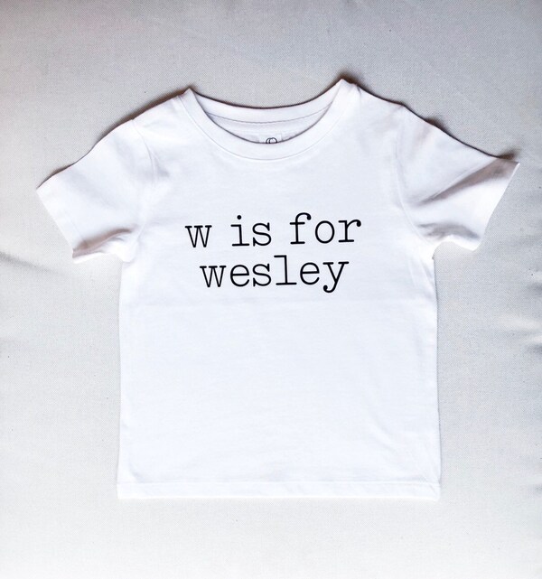 Etsy Custom Name Baby/Kids T Shirt Organic Clothes Unisex Clothing Baby Shower Gift Gender Neutral Kids Shirt Child Gift Back To School