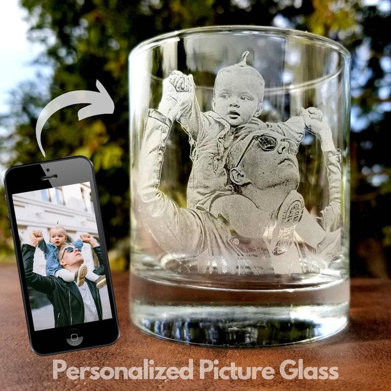 Etsy Etched Photo Glass | Holiday Gift Customize Gift Corporate Gift Christmas Holiday Decor Timeless Family Portrait First Christmas
