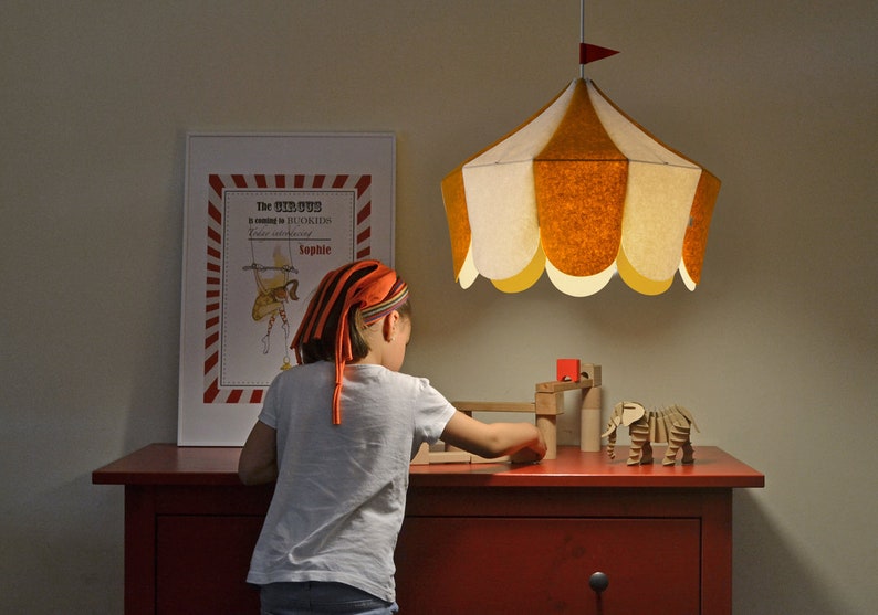 etsy Circus Lamp. Yellow