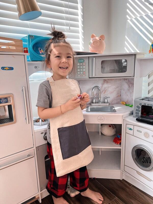 Etsy Linen Kids Apron Custom Text Option