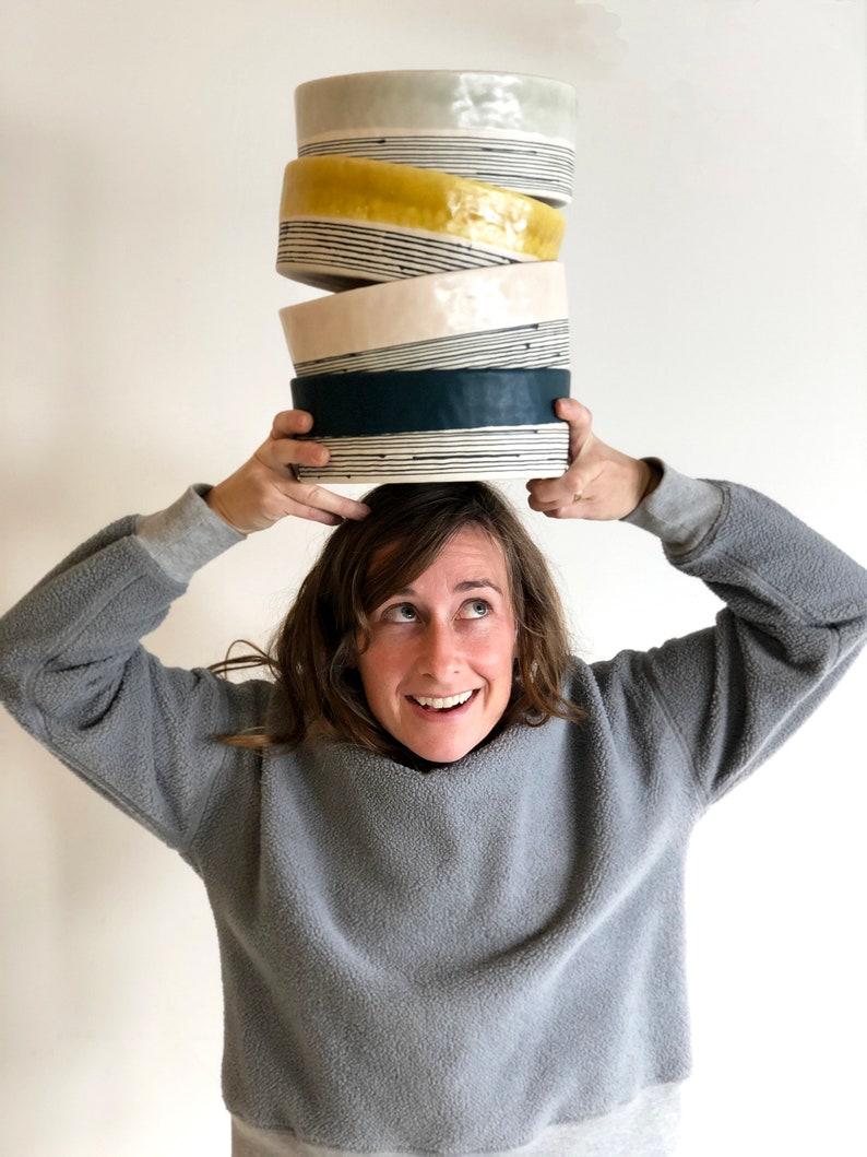 Etsy Pinched Serving Bowl - Deep Ocean