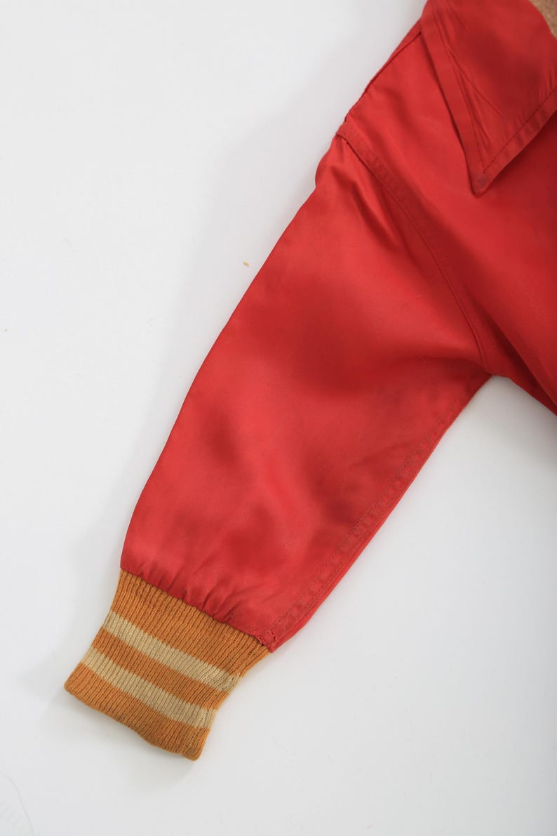 Etsy Vintage 40s Kids Red Satin Jacket