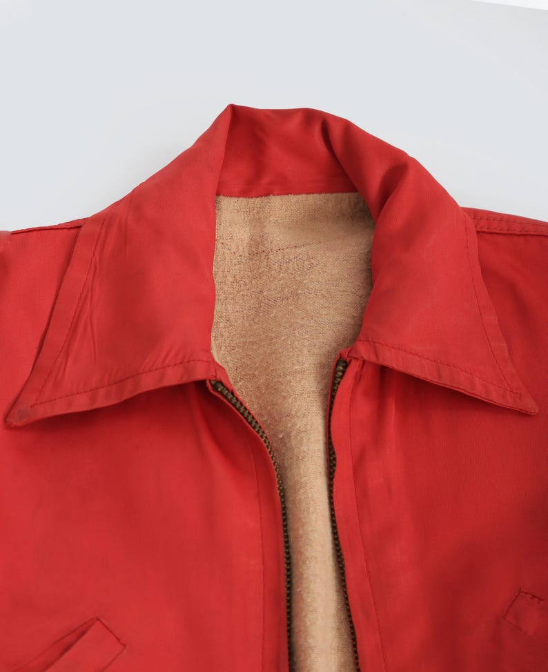Etsy Vintage 40s Kids Red Satin Jacket
