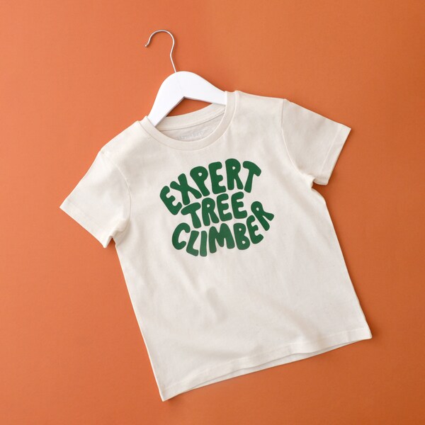 Etsy Expert Tree Climber Kids T-Shirt - Natural Fleck - Funny Slogan T Shirt - Vacation Tee - Girls T-Shirt - Boys T-Shirt - Summer Tee
