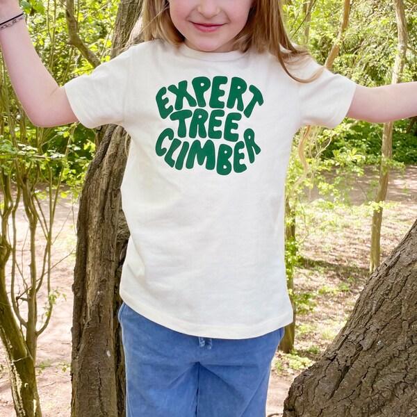 Etsy Expert Tree Climber Kids T-Shirt - Natural Fleck - Funny Slogan T Shirt - Vacation Tee - Girls T-Shirt - Boys T-Shirt - Summer Tee