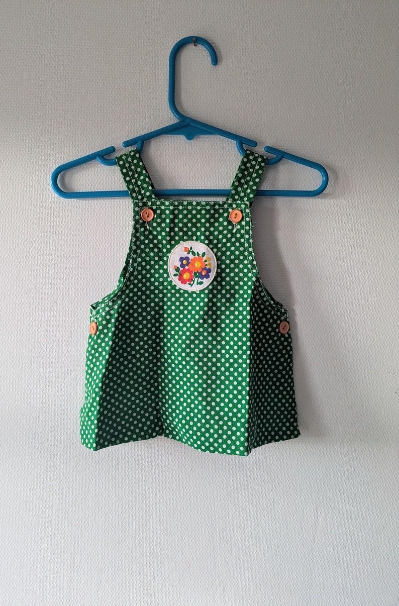 Etsy Green Vintage Girls Dress Retro Outfit Toddler 6 Month Sweet Vintage Kids Gift In Vintage Fabric Retro Clothing