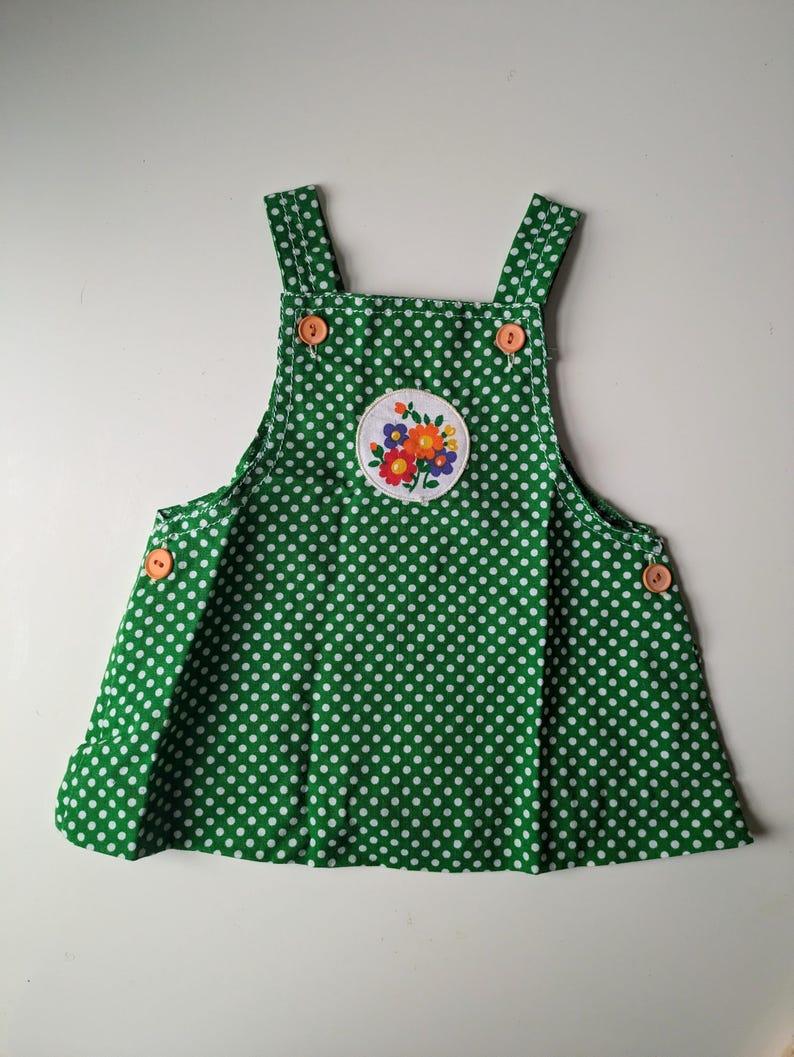 etsy Green vintage girls dress retro outfit toddler 6 month sweet vintage kids gift in vintage fabric retro clothing