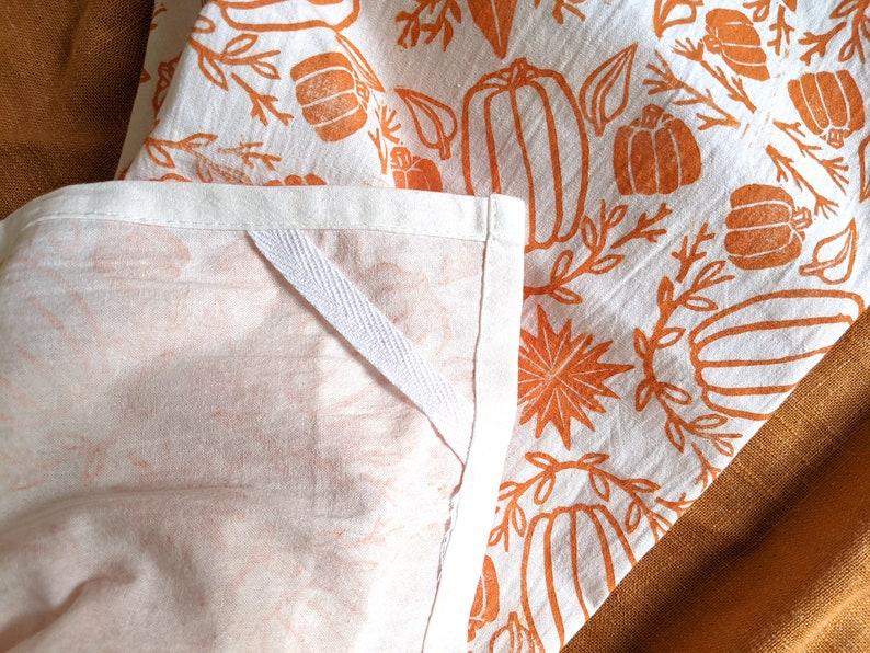 Etsy Handprinted Fall Tea Towel Pumpkin Tea Towel Fall Kitchen Decor 28 X 28 Inch Tea Towel Flour Sack Towel Cotton Kitchen Towel