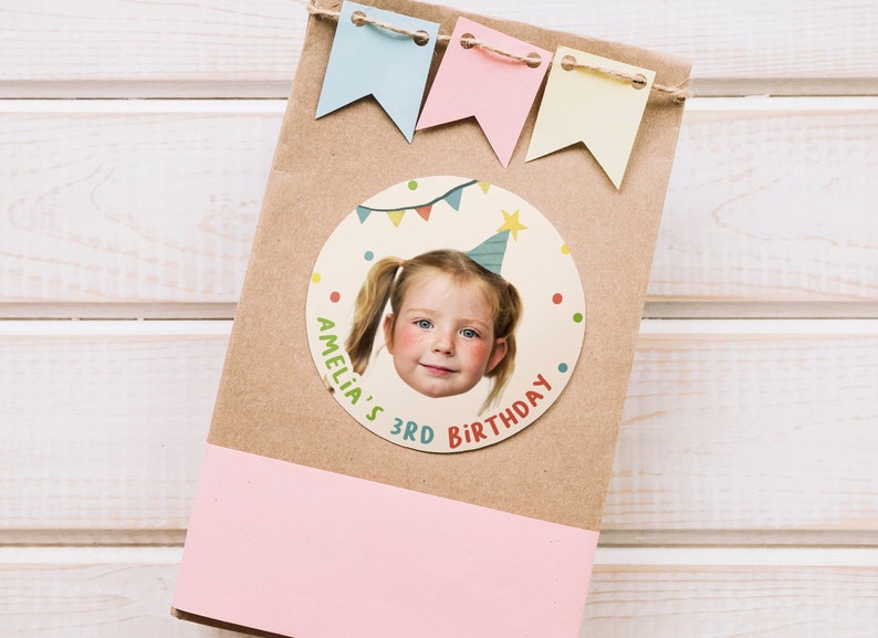 Etsy Kids Birthday Sticker|Personalized Birthday Sticker|Custom Kid Birthday Sticker|Birthday Favor Stickers|Party Favor|Goodie Bag|Free Shipping