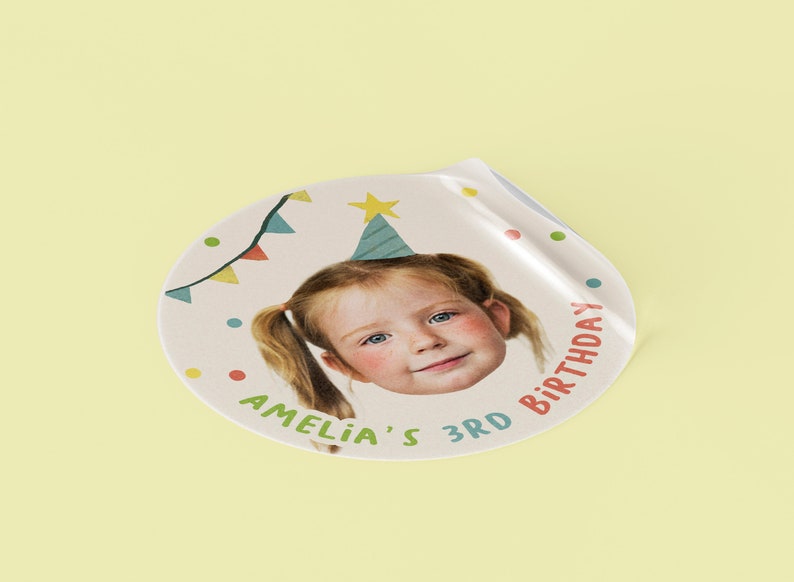 Etsy Kids Birthday Sticker|Personalized Birthday Sticker|Custom Kid Birthday Sticker|Birthday Favor Stickers|Party Favor|Goodie Bag|Free Shipping