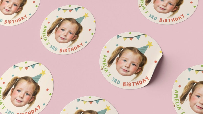 etsy Kids Birthday Sticker｜Personalized Birthday Sticker｜Custom Kid Birthday Sticker｜Birthday Favor Stickers｜Party Favor｜Goodie bag｜Free Shipping