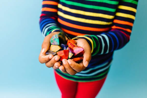Etsy Kids Gifts & Party Favors Rainbow Crayon Bag Of 15 Rainbow Rock Crayons Toddler Gift Boy Rock Climbing Party Birthday Party Favor Kid