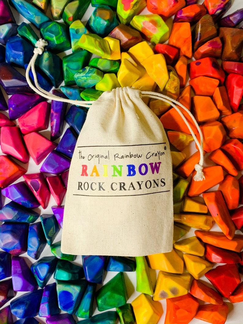Etsy Kids Gifts & Party Favors Rainbow Crayon Bag Of 15 Rainbow Rock Crayons Toddler Gift Boy Rock Climbing Party Birthday Party Favor Kid