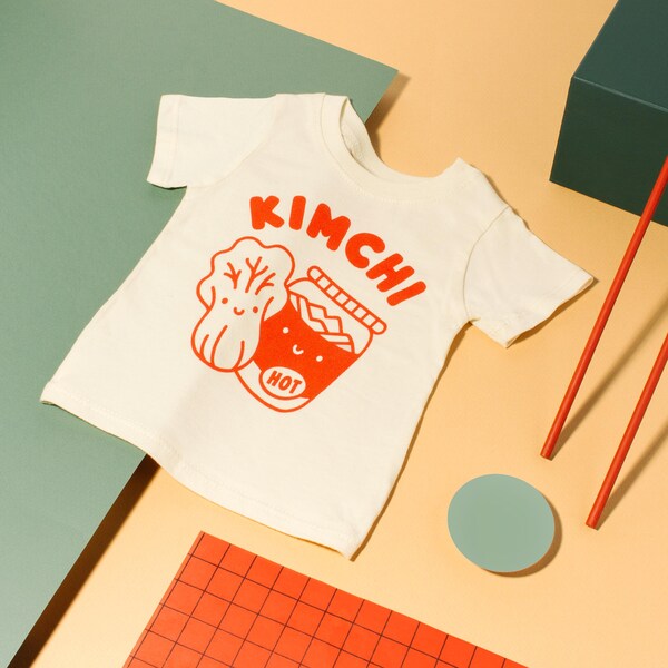 etsy Kids Kawaii Shirt Kimchi Kawaii Shirt Organic Kids shirt Gender Neutral Kids Outfit Kawaii Shirt Girl Boy AANHPI Tee