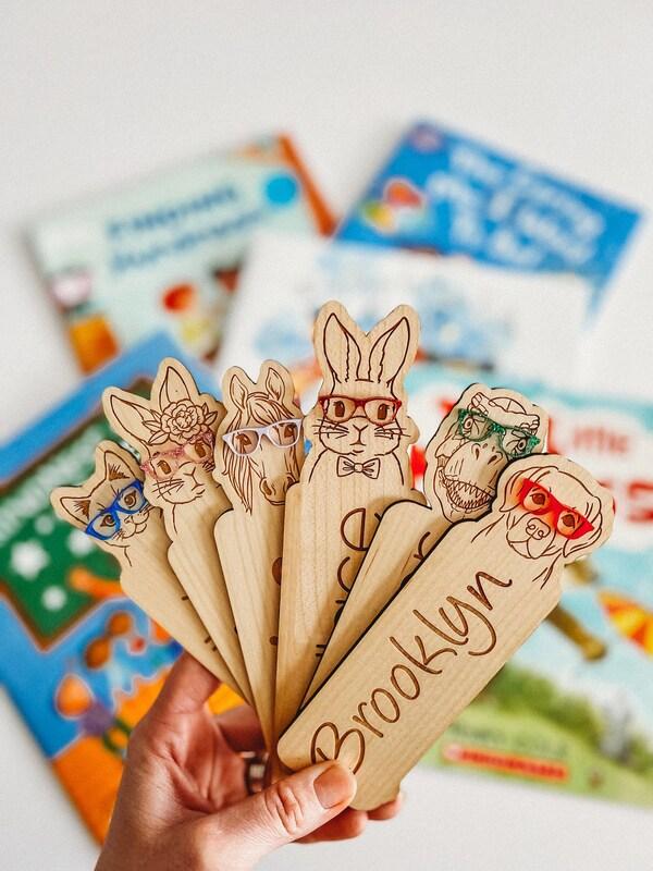 etsy Kids Personalized Bookmarks | Kids Easter | Kids Reading Gift | Kids Bookmark | Wooden Bookmark | Kids Gifts | Summer Kids Essentials
