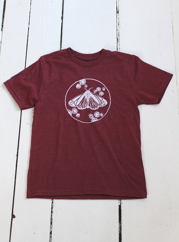 Etsy Kids Tiger Moth Tee - Organic Kids T-shirt - Butterfly Shirt - Children's Shirt - Tri-Blend - Graphic Tees - Children's Gift - Unisex