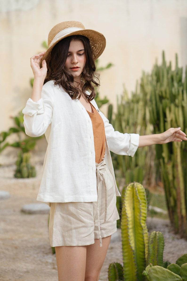 Etsy Linen Shirt | Long Sleeves Loose Fit Top | Linen Clothing For Women | Premium Natural Fabric