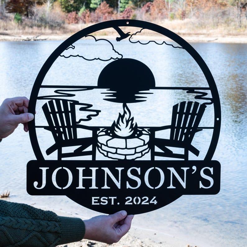 Etsy Metal Outdoor Sign | Custom Campfire Sign | Camper Decor | Personalized Camping Gifts Fire Pit Sign Outdoor Decor Cabin Sign | Campsite Sign