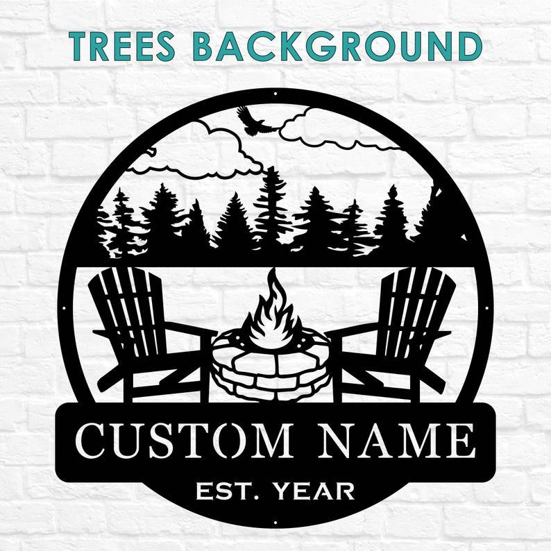 Etsy Metal Outdoor Sign | Custom Campfire Sign | Camper Decor | Personalized Camping Gifts Fire Pit Sign Outdoor Decor Cabin Sign | Campsite Sign