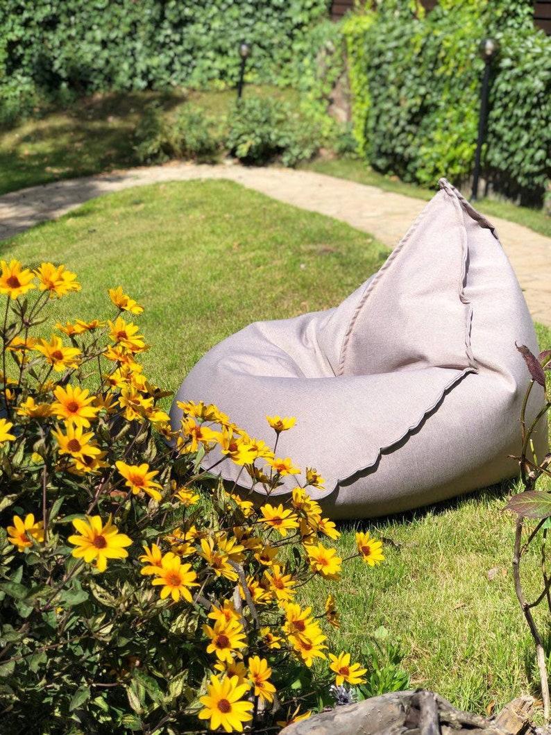etsy Modern bean bag chair floor pillow cover outdoor minimalist cushion lounge pouf
