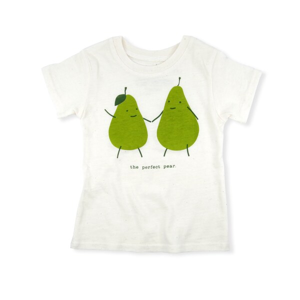 Etsy Organic Kids Clothes The Perfect Pear Kids Pear T-Shirt Gender Neutral Baby Tees Shirts With Sayings Eco Friendly Clothes Kids Shirt