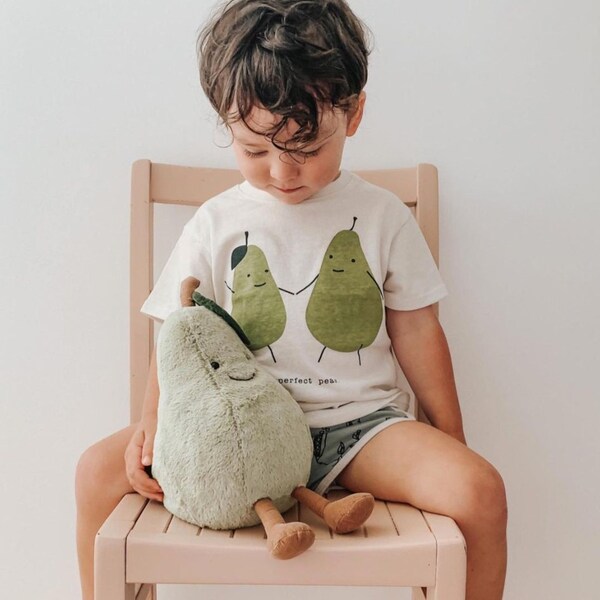 etsy Organic Kids Clothes The Perfect Pear Kids Pear T-Shirt Gender Neutral Baby Tees Shirts with Sayings Eco Friendly Clothes Kids Shirt