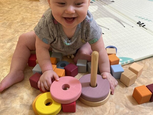 Etsy Pastel Wooden Stacking Rings Stacker Toy Montessori Materials Educational Learning 1st Birthday Gifts For Kids Girls And Boys Room Decor