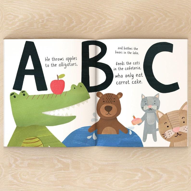 Etsy Personalized Alphabet Zoo Name Book - 1st Birthday Gift For Baby Toddler Baptism Christening Unique Keepsake For Kids Custom Story Book
