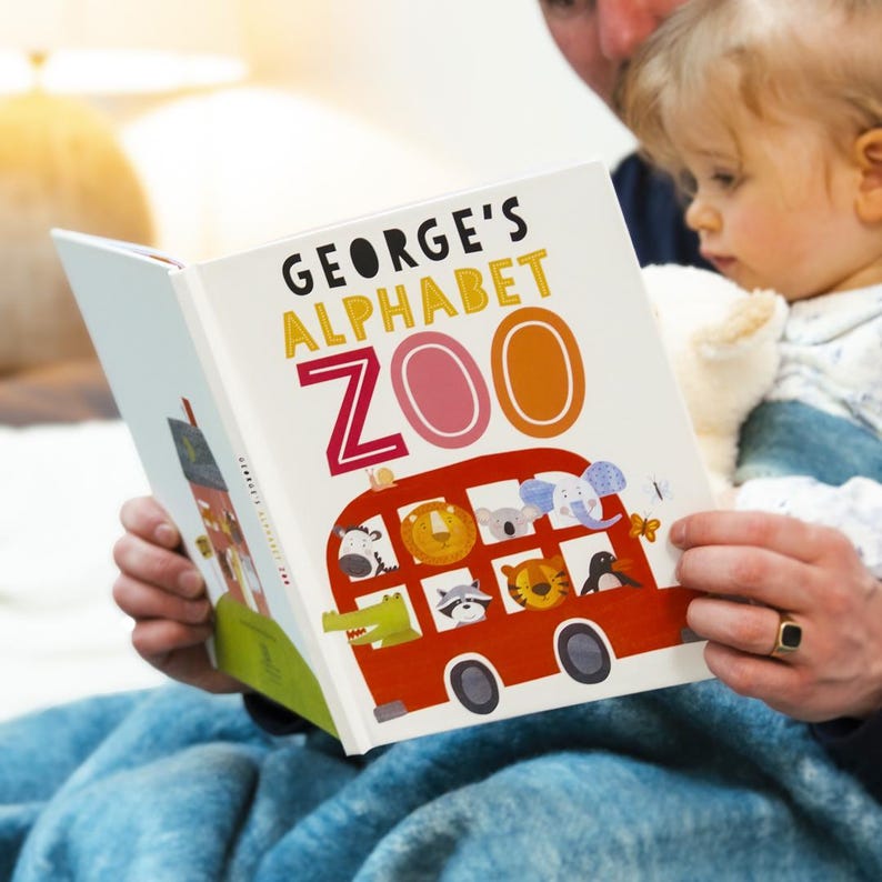 etsy Personalized Alphabet Zoo Name Book - 1st Birthday Gift for Baby Toddler Baptism Christening Unique Keepsake for Kids Custom Story Book