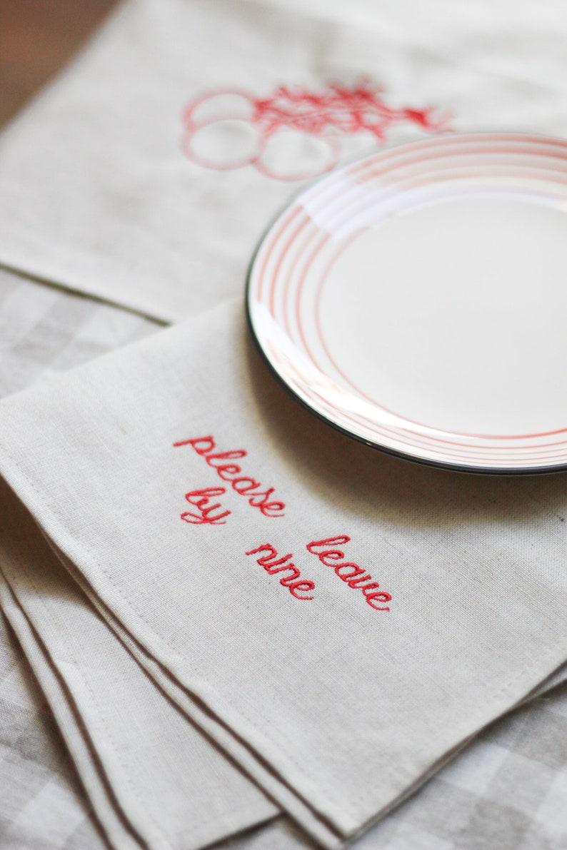Etsy Personalized Linen Napkins – Custom Embroidered Cloth Napkins For Elegant Table Settings | Heirloom-Quality Dinner Party & Wedding Decor