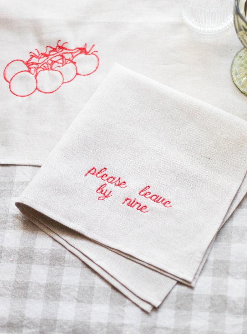 Etsy Personalized Linen Napkins – Custom Embroidered Cloth Napkins For Elegant Table Settings | Heirloom-Quality Dinner Party & Wedding Decor