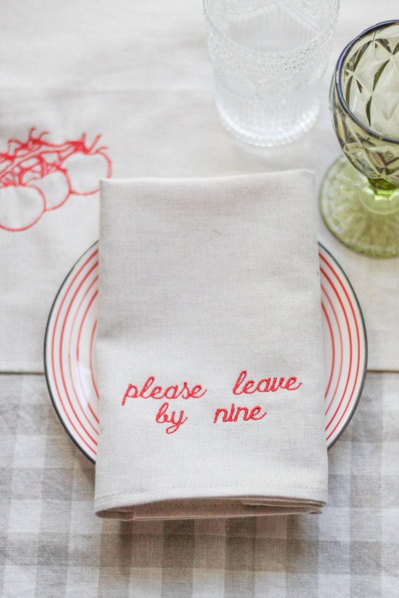 etsy Personalized Linen Napkins – Custom Embroidered Cloth Napkins for Elegant Table Settings | Heirloom-Quality Dinner Party & Wedding Decor