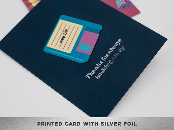 Etsy SILVER FOIL Thanks For Always Backing Me Up 90s Card Thinking Of You Card Thank You Card Gratitude Card Just Because Card Mother's Day