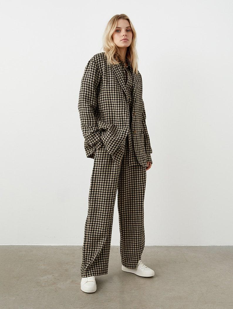 Etsy Sizes: S L/XL XL. Ready-to-ship Linen Oversize Blazer Linen Boyfriend Jacket Linen Suit Jacket For Woman WALES