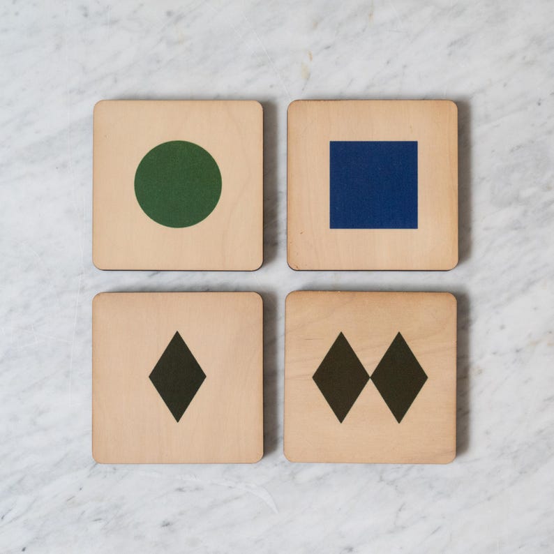 Etsy Ski Trail Sign Coasters | Set Of 4 Home Decor Wood Coaster USA Made Host Gift Party Gift Ski Decor Winter Sports Benoit's Design Co