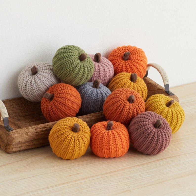 etsy Small knit pumpkins set of 12 autumn mantel decor fall vibes pumpkin centerpieces for fall hosting decor biophilic decor cozy season