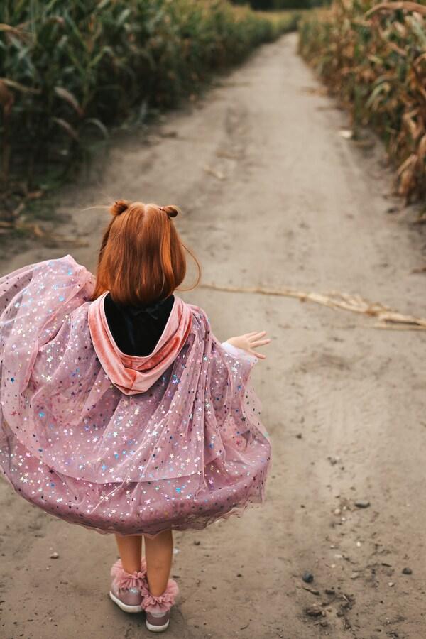 Etsy Two Sided Child's Cape "Rainbow Stars" Girls Halloween Costume In Small Stars Carnival Cape For A Girl Colorful Accessories For Disguise