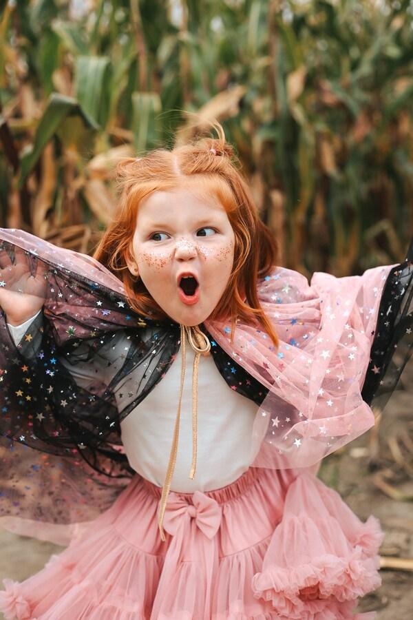 Etsy Two Sided Child's Cape "Rainbow Stars" Girls Halloween Costume In Small Stars Carnival Cape For A Girl Colorful Accessories For Disguise