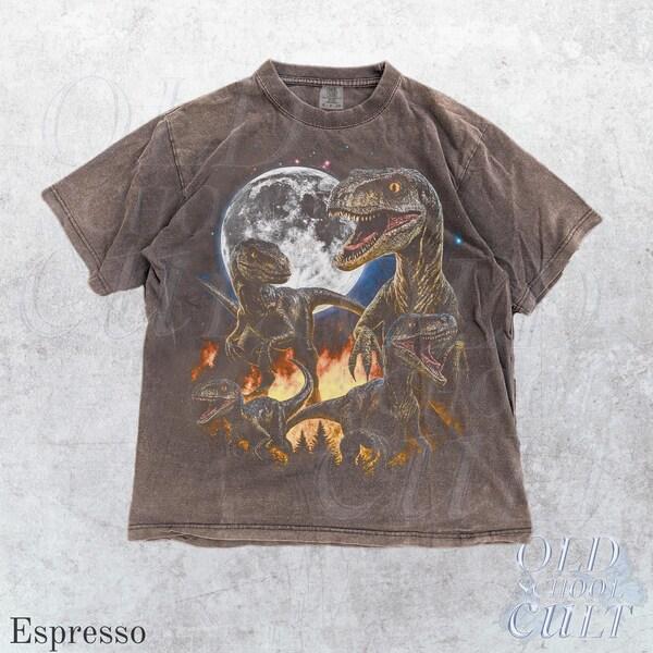 Etsy Velociraptor Dinosaur Vintage 90s Style Graphic Shirt Dinosaur Graphic Comfort Colors® Y2k Grunge Tee Retro Raptor Jurassic Aesthetic