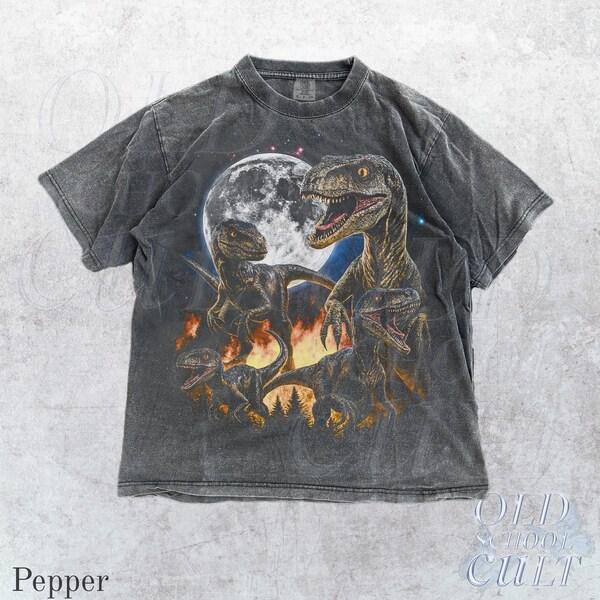 etsy Velociraptor Dinosaur Vintage 90s Style Graphic Shirt Dinosaur Graphic Comfort Colors® Y2k Grunge Tee Retro Raptor Jurassic Aesthetic