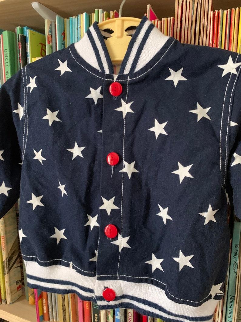 Etsy Vintage 80s 90s Toddler Stars Cotton Jacket NWOT (12-18M) - Unisex Buttoned Outerwear