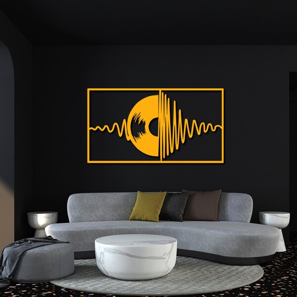 Etsy Vinyl Record Metal Wall Art Musical Home Decor Abstract Art Music Decor Unique Design Trendy Wall Art Housewarming Gift Gift For Her
