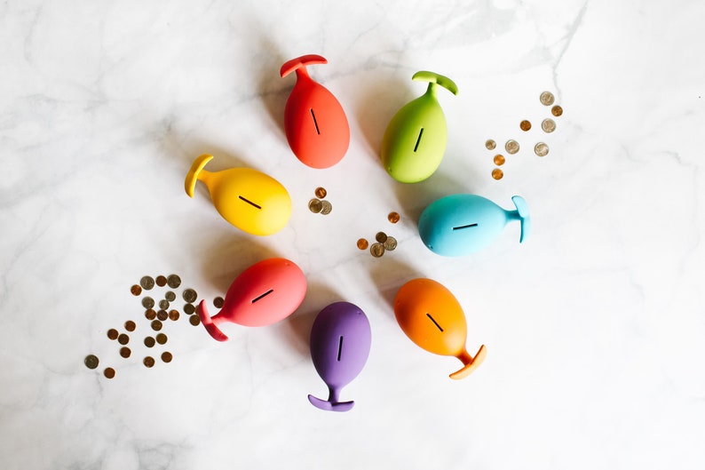 etsy Whale Piggy Bank Gift For Kids Colorful Money Box Animal Piggy Bank Kids Coin Bank Cute Decor Handmade Pottery Ceramic Piggy Bank