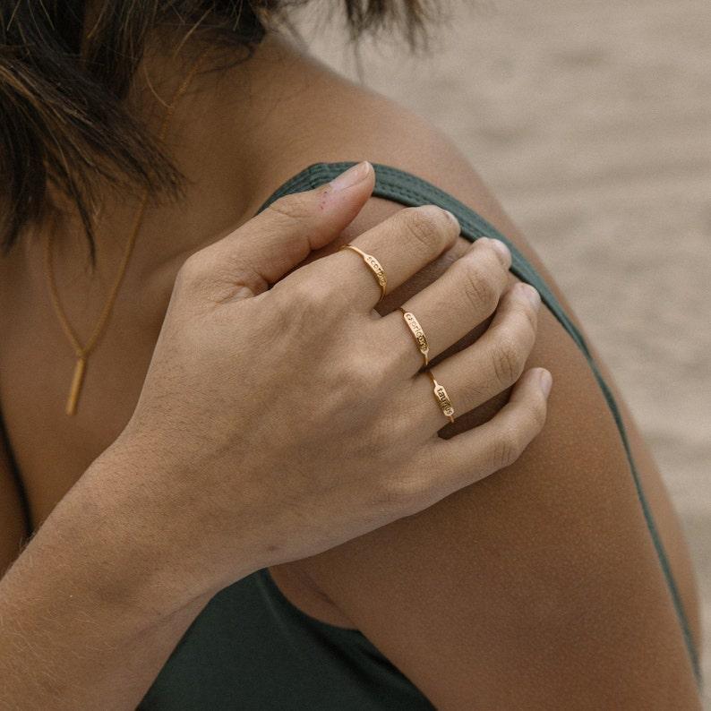 Etsy Zodiac Ring 14K Gold Plated Brass - Zodiac Jewelry - Astrology Ring - Astrology Gifts - Personalized Gifts - Minimalist Ring - Simple Ring